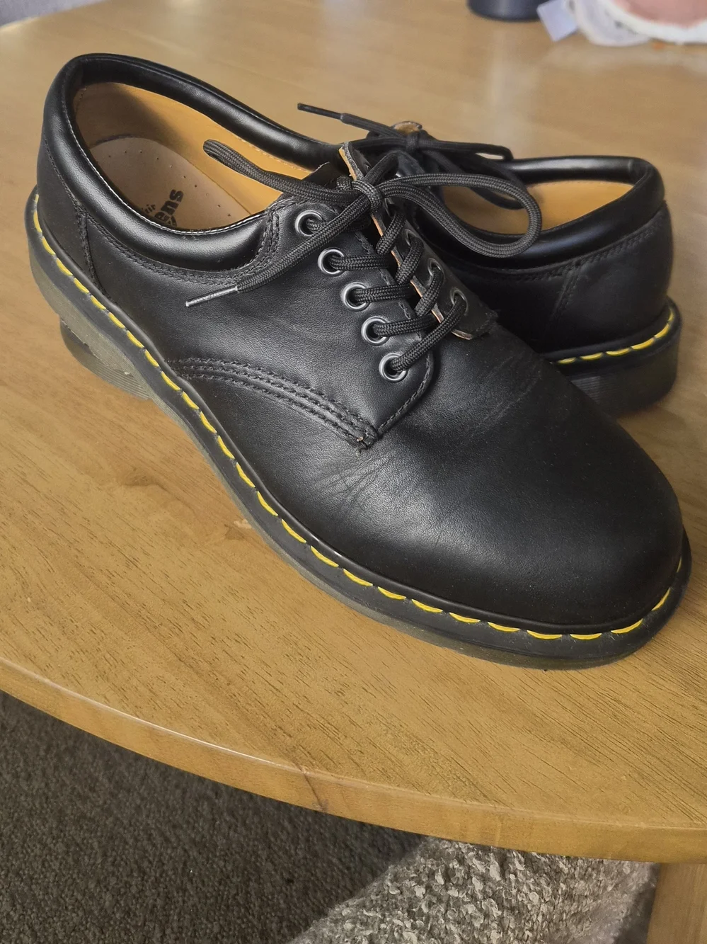 Dr. Martens 8053 Black Nappa Leather Oxfords - US Men 9 / Women 10 (UK 8)